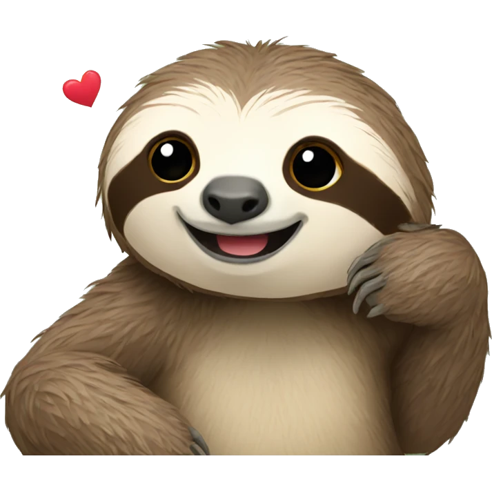 Sloth in love emoji