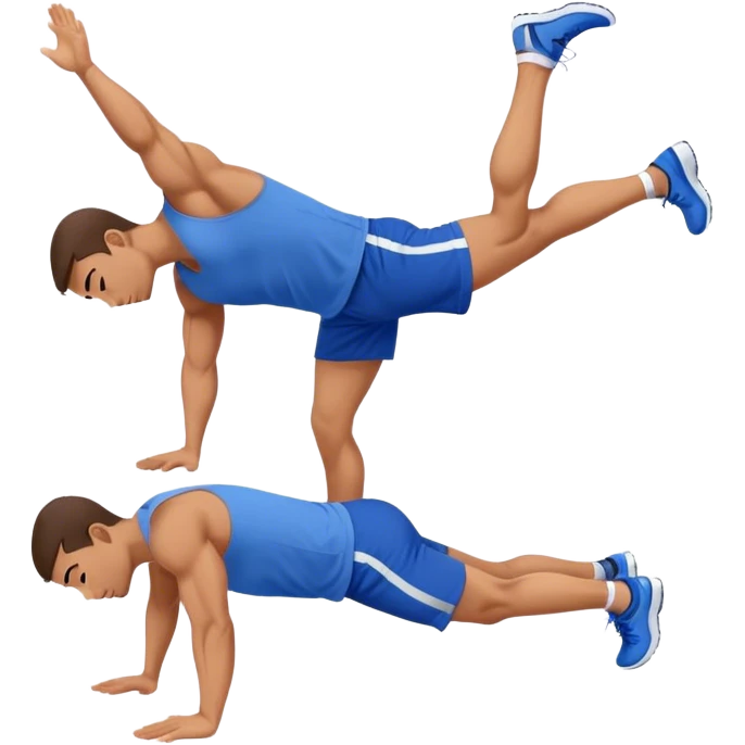 glute-bridges-exercise guy with blue shorts  emoji