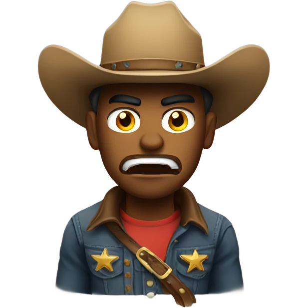 Angry cowboy  emoji