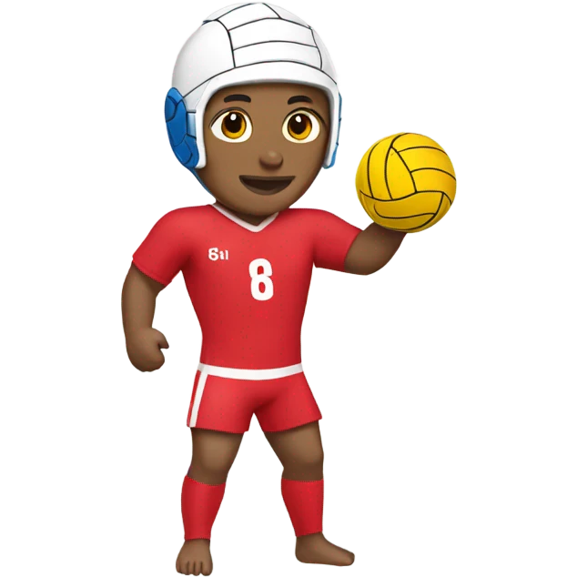 Water polo player wearing red costume emoji