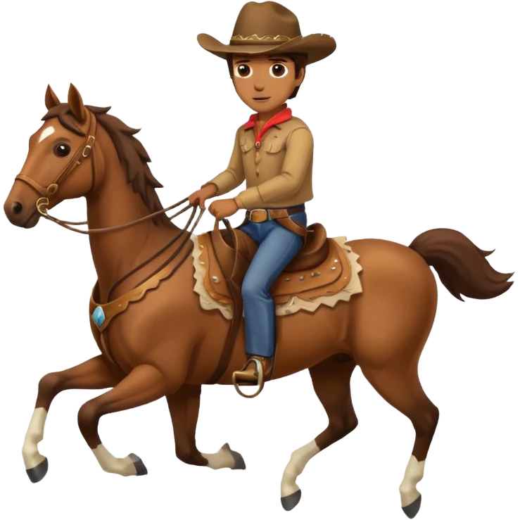 Man rabbit riding horse strides  emoji