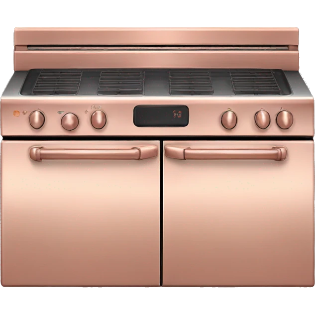 Realistic rose gold oven. emoji