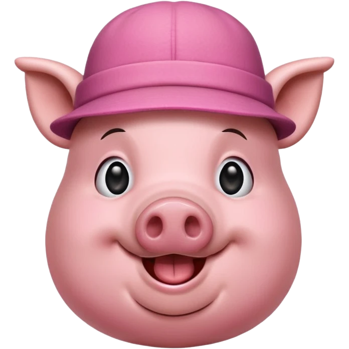 pig wear hat emoji