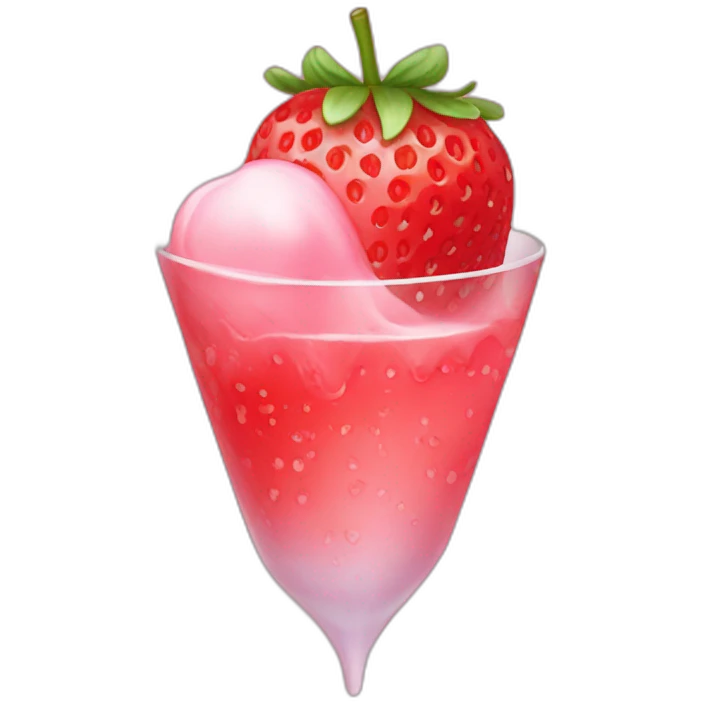 Fraise glacée  emoji