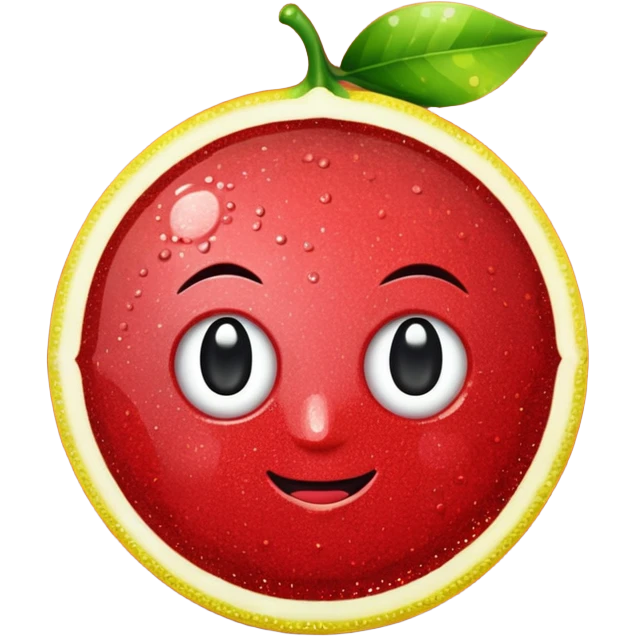 red glitter lemon emoji