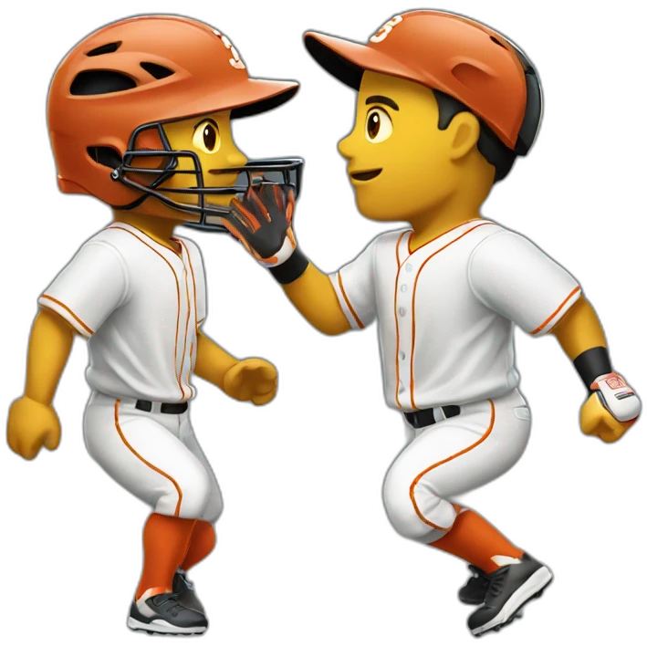 A player catching another player emoji