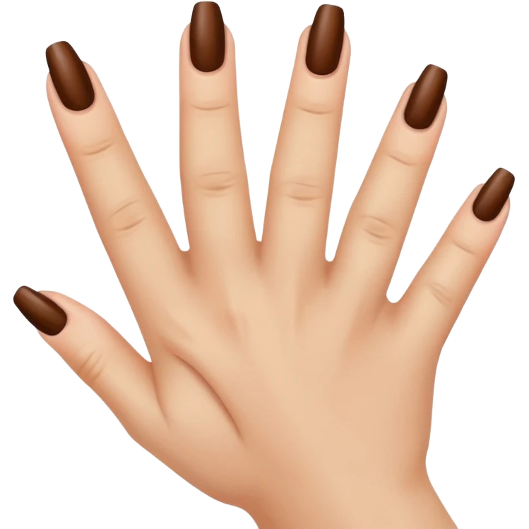 Emoji uñas acrilicas café emoji