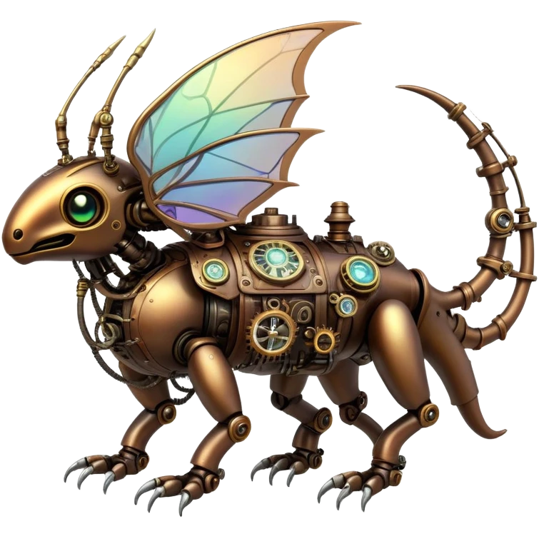 steampunk complex iridescent aesthetic-scenery-Fakémon-creature emoji