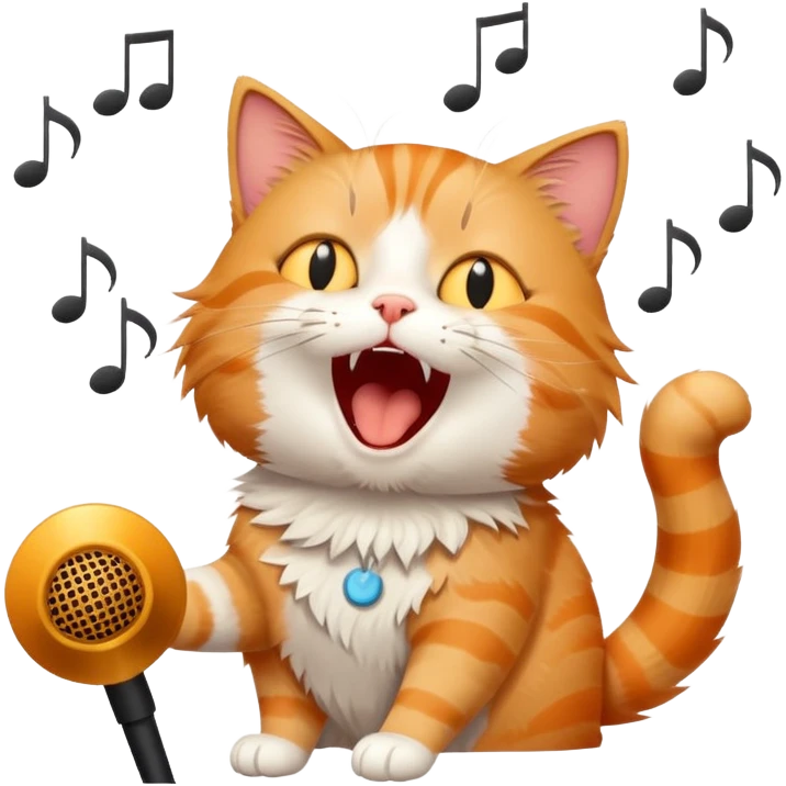 cat singing emoji