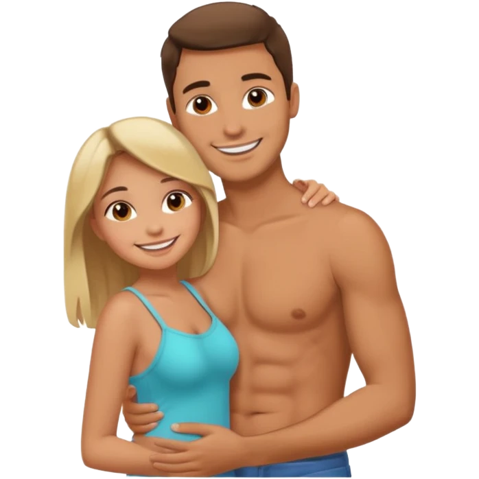 A guy holding a girl on her ass emoji