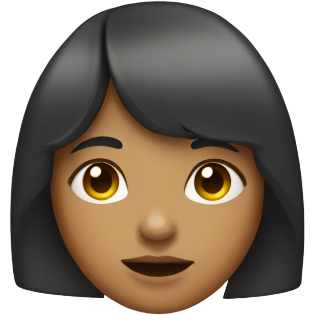 Tab girl with bangs smoking emoji
