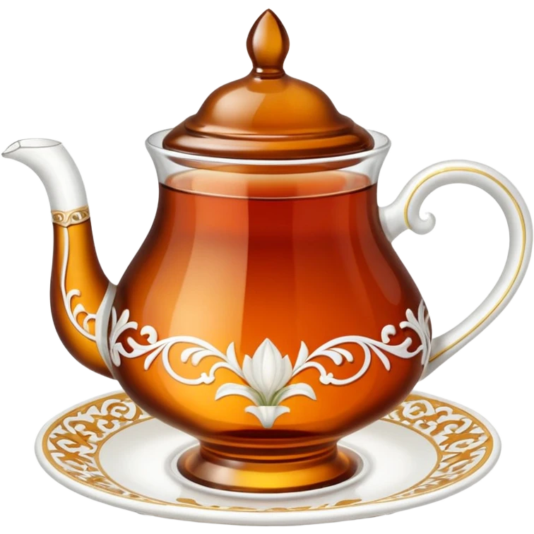 Turkish tea in the turkish tea cup emoji