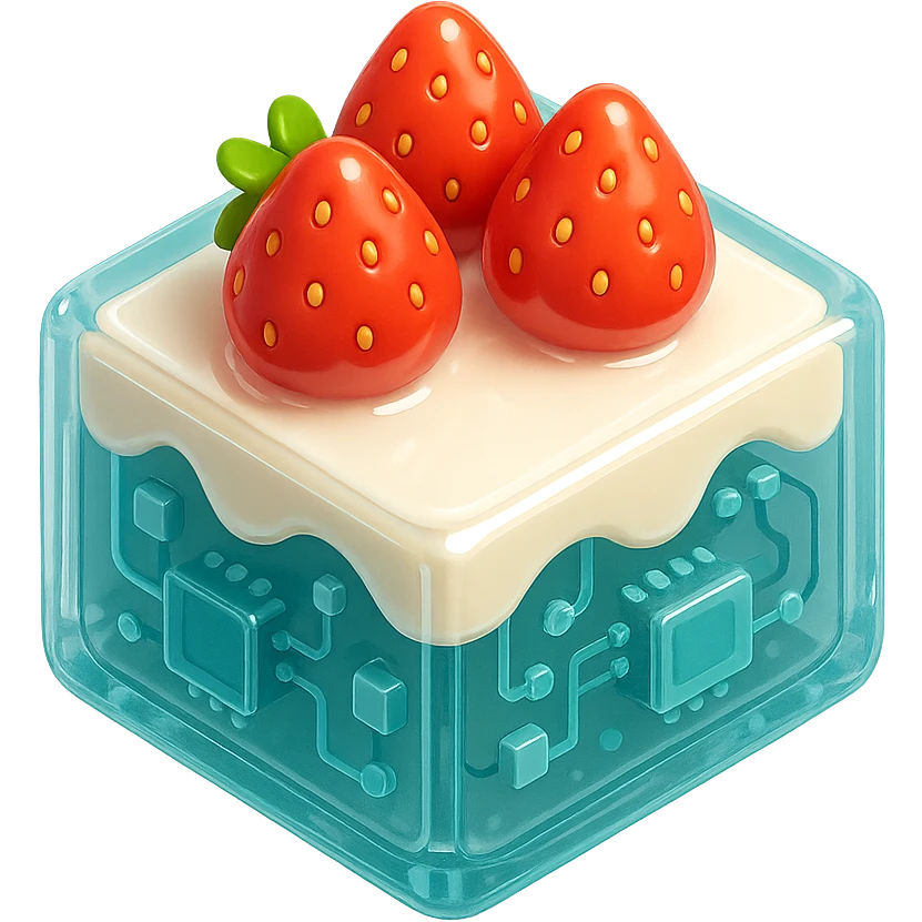 white cake with strawberries on top emoji