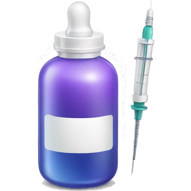 Botox bottle and needle botox emoji