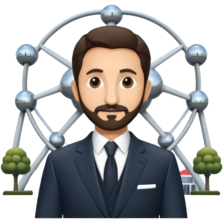 Hanouna devant l’atomium  emoji