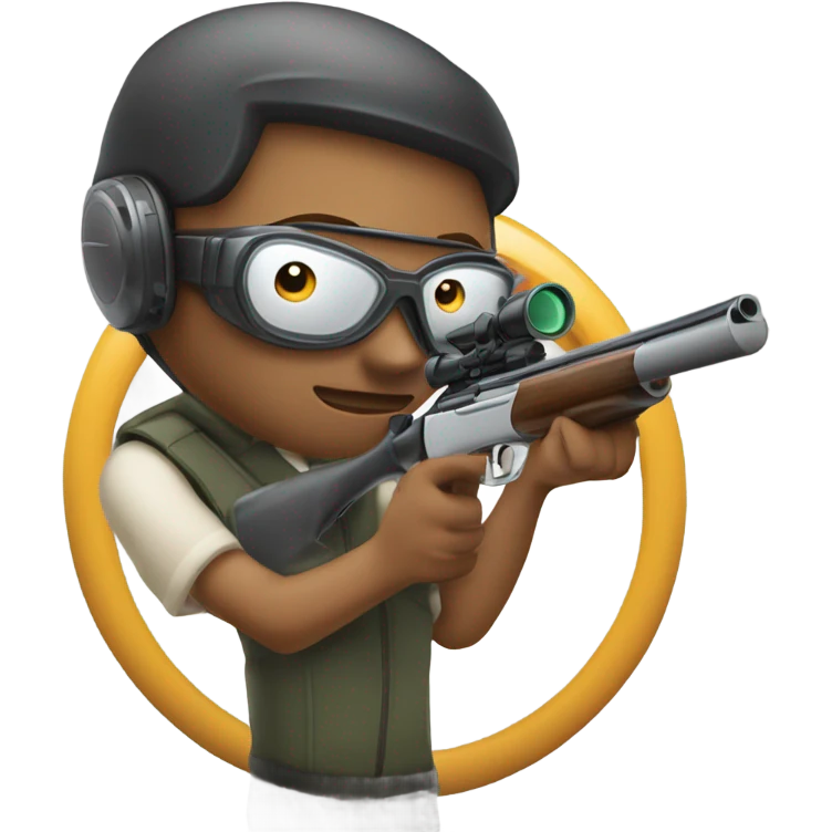 Me shooting trap emoji
