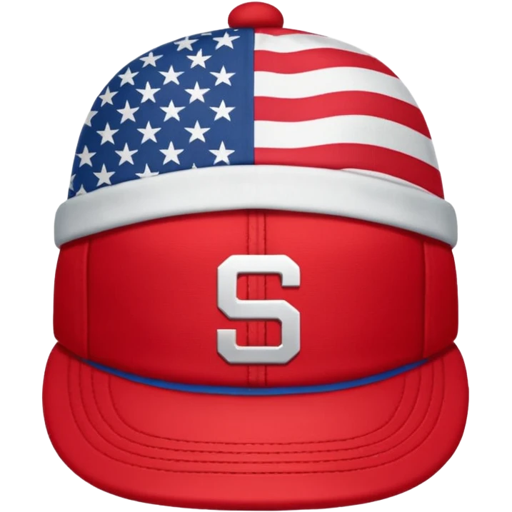 red cap the US Flag on it. Format emoji emoji