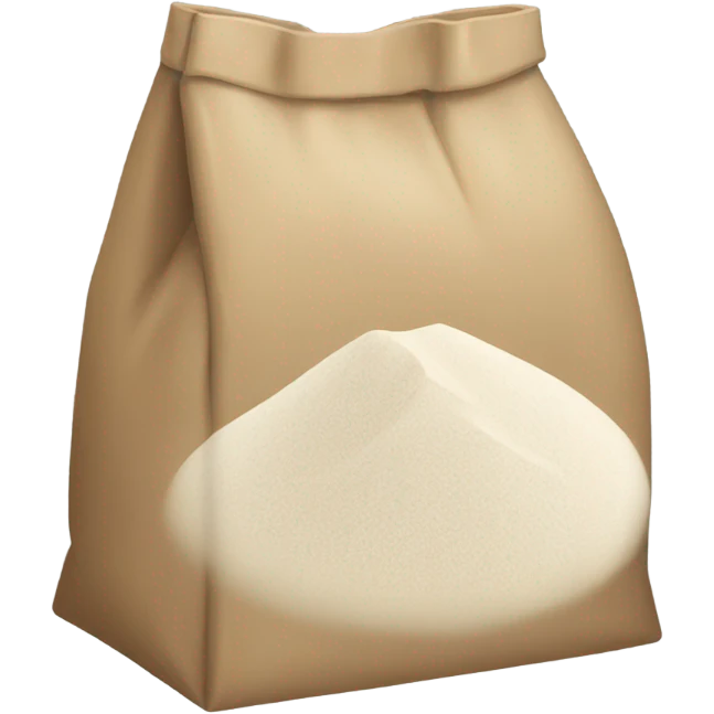 Bag of white sand emoji
