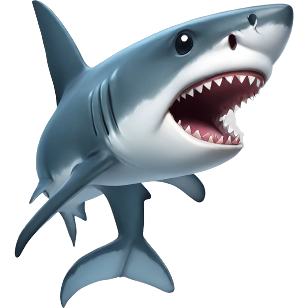 Shark with bow emoji