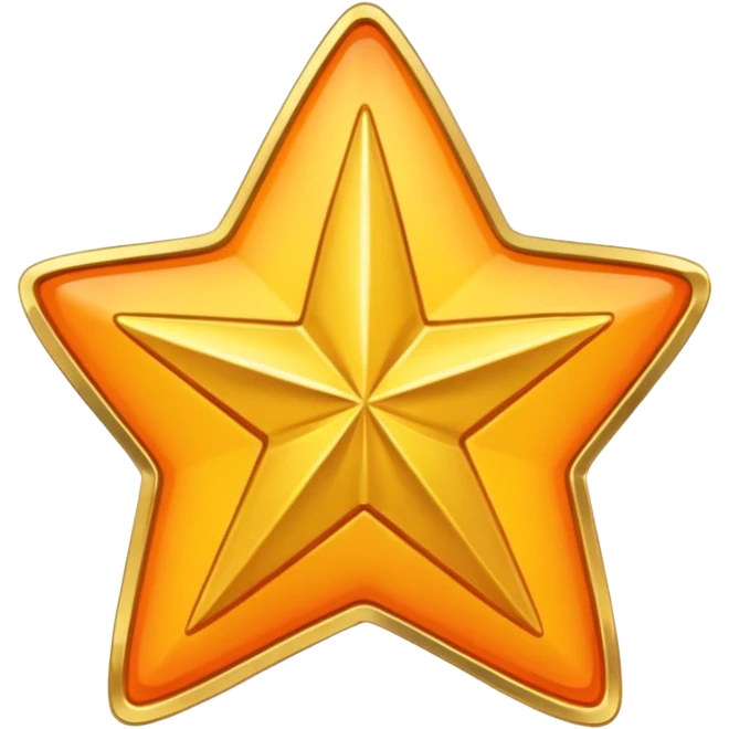 A star coin coin is yellow and star is orange emoji