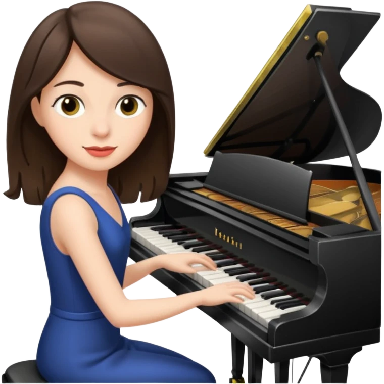 Brunette pianists emoji