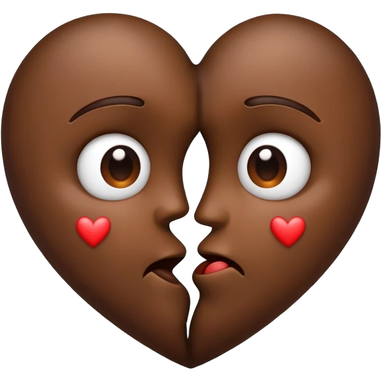 Emoji kissing brown heart emoji