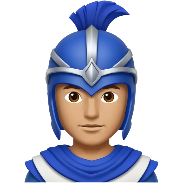 Spartan wearing Royal Blue, White and Silver emoji