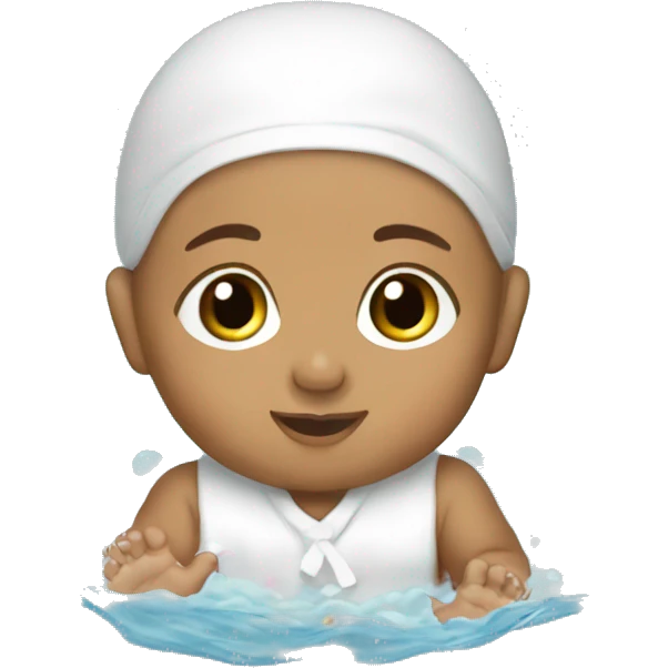 hispanic baby catholic baptism in water emoji