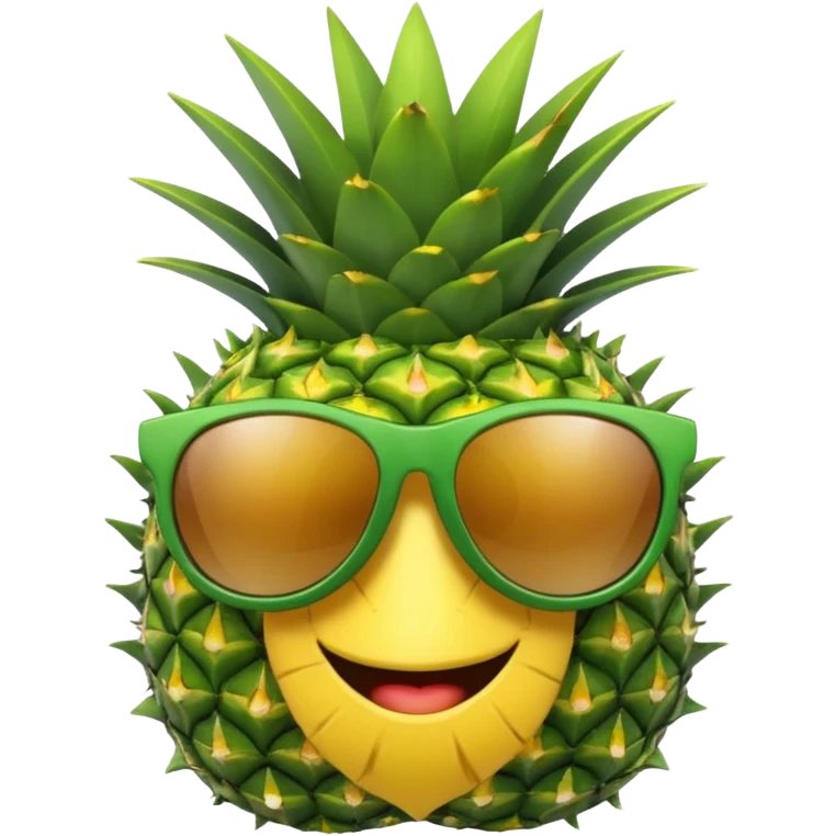 A hat with a sunglasses mixed with and ananas emoji