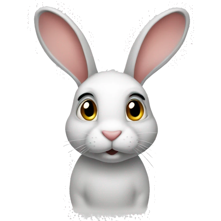 a rabbit with origo word on top of her emoji