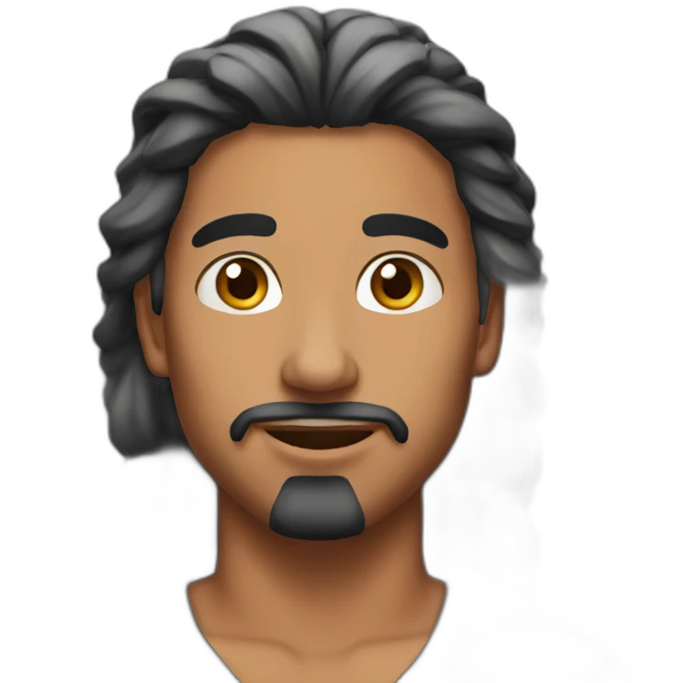 Arabian with buck hairstyle emoji