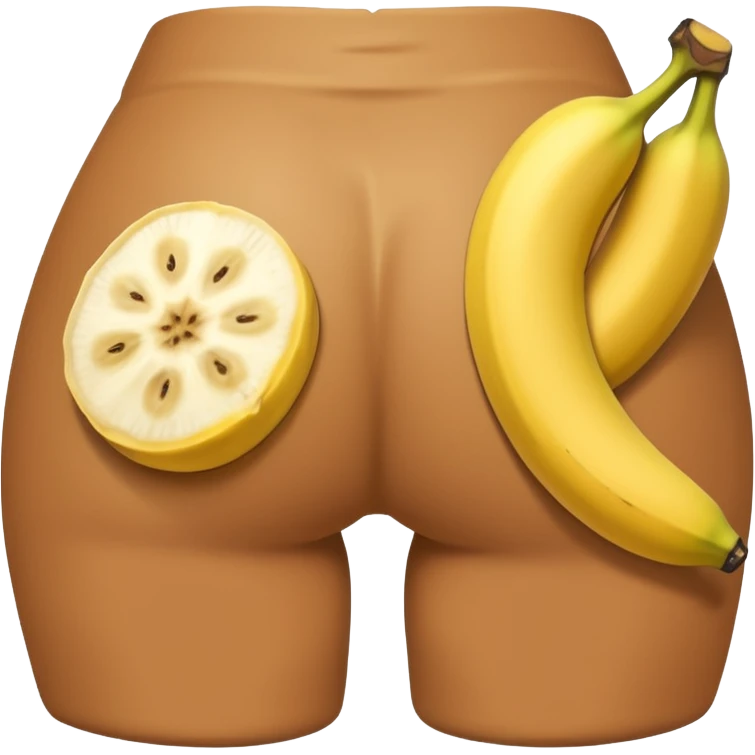 Butt with banana emoji