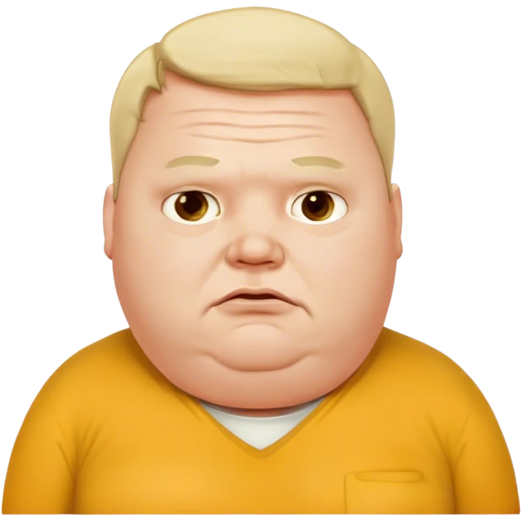 Fat white guy ugly emoji