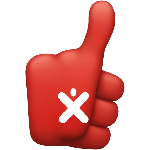 Thumbs up with a red X on top emoji