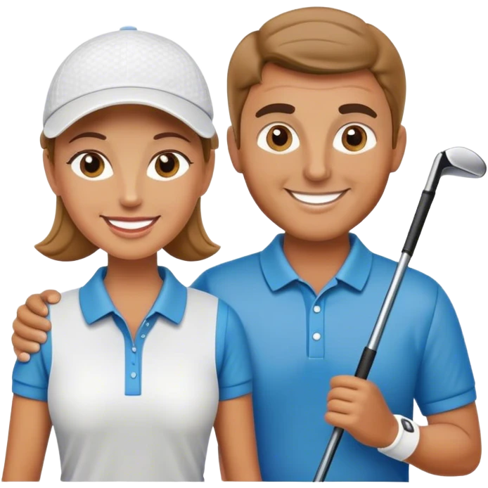 Golfer couple emoji