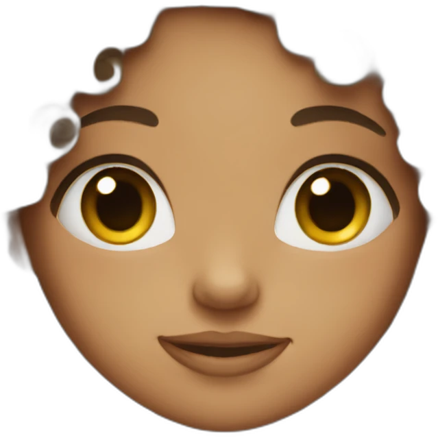 A girl with curly hair  emoji