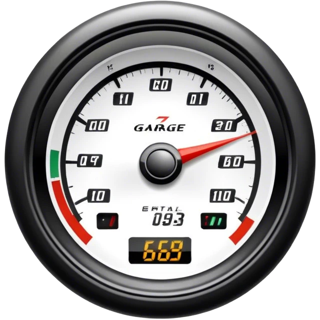 An icon showing a racing game interface, inspired by Grand Turismo. The design features a garage with a selection of high-performance cars, along with race track visuals in the background. Speedometer, lap timer, and other HUD elements add to the excitement. Transparent background emoji