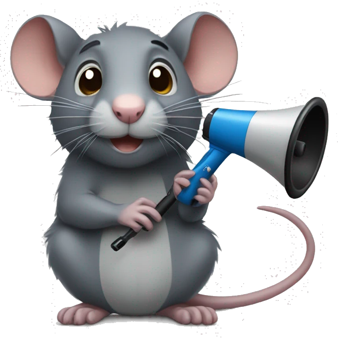 Rat with telepohone emoji