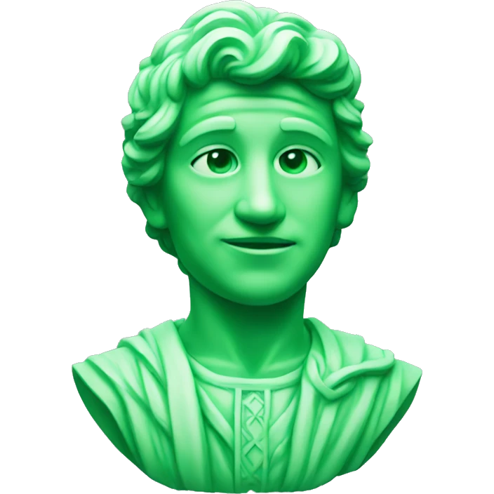 green statue emoji