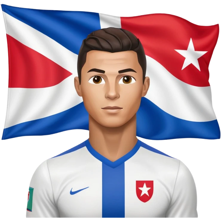 Un Cr7 con la bandera de Cuba emoji