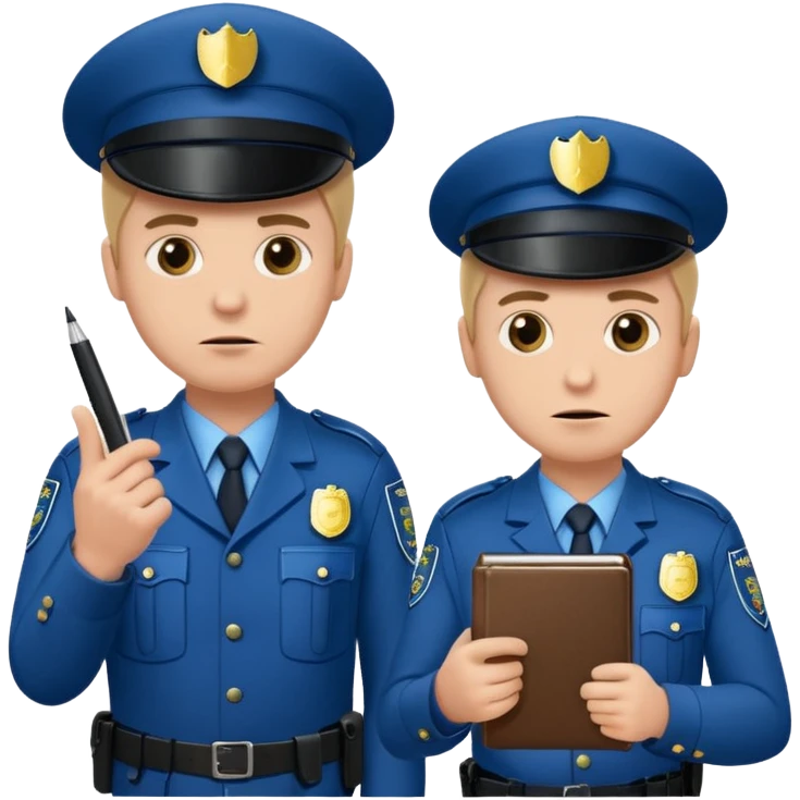 show two british policemen, with one who looks like Nicolas Angel from Hot Fuzz holding a notebook, pointing at the other and saying "what he said" emoji