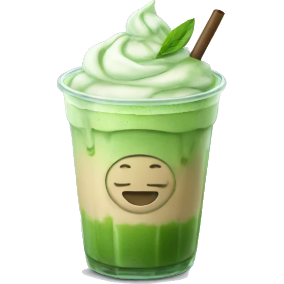 iced matcha latte  emoji