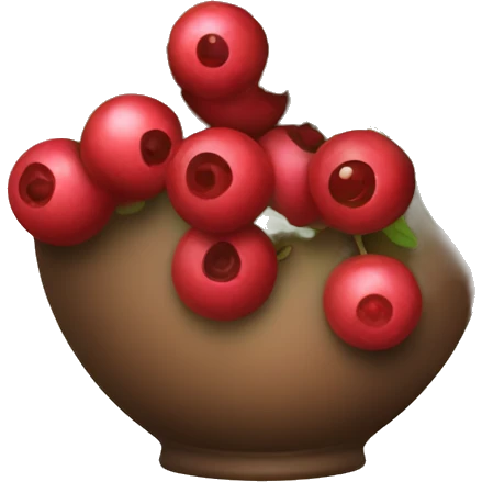 Christmas berries in a vase emoji