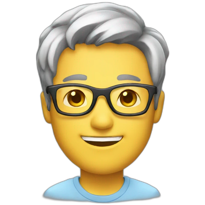 HongKong guy glasses sunny smile emoji