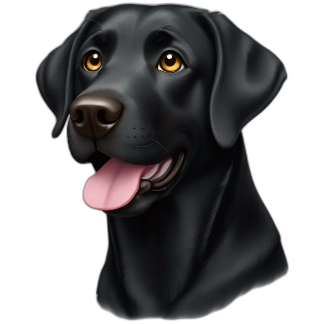 black labrador who is 5 years old emoji