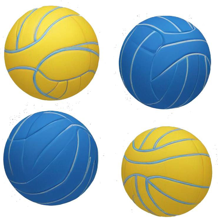 yellow and blue volleyball ball v300w emoji