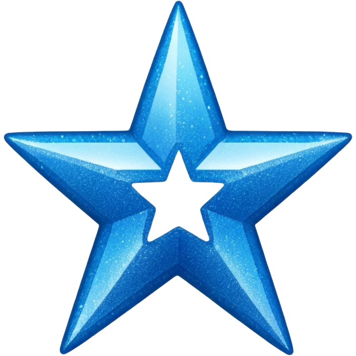 icon instagram em forma de estrela glitter blue emoji