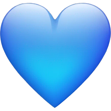 Solid blue gradient heart  emoji