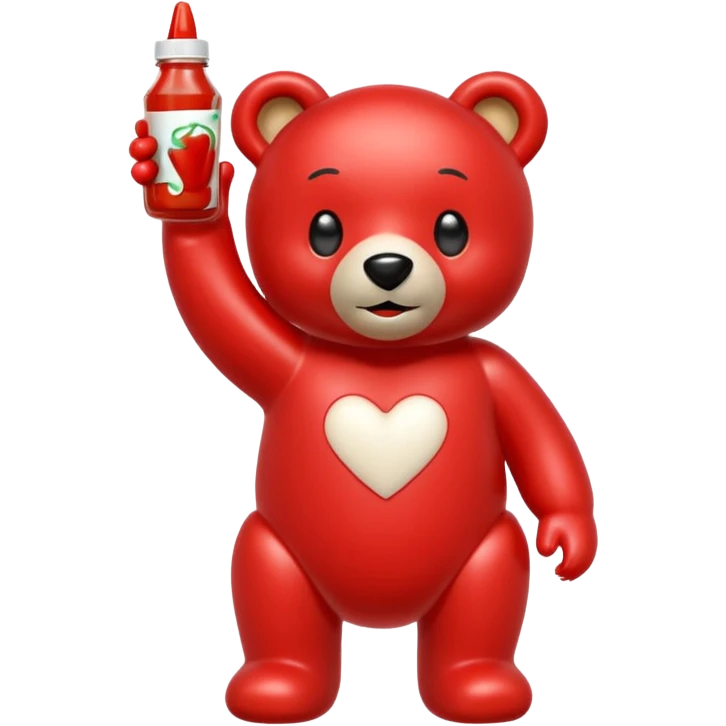 Make an emoji out of a ketchup bear. emoji