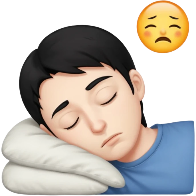 Sleepy man black hair

 emoji